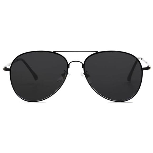 Classic Aviator Sunglasses Metal Spring Hinges SJ1030 Black - Picture 2 of 6